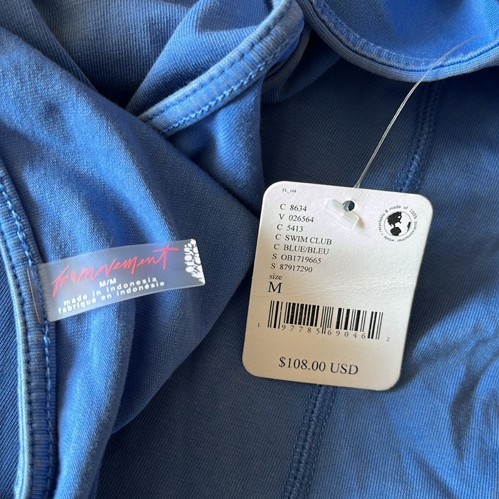 Free People Movement Infinity Onesie Swim Club Blue - Picture 11 of 14